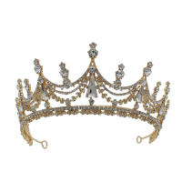 Diadema De Novia Barroco Lujo Geométrica Con Cristales Grandes Y Diamantes Para Baile De Graduación Y Bodas Accesorios De Cabello Para Mujeres - details 4