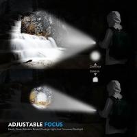 Lámpara De Mano Táctica LED Alta Potencia Recargable Con Zoom Fuerte Impermeable Torcha Exterior De Aluminio COB Luz Lateral 3 Modos - details 6
