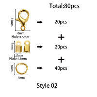 80Pcs/lot Hebilla De Langosta De Aleación Con Anillos De Salto Para Cadena De Collar Y Pulsera Conector Para Fabricación De Joyas DIY Tamaño 1.2x1.2mm - details 10