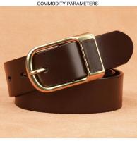 Cinturón De Cuero Genuino Para Hombres Con Hebilla De Alta Calidad Estilo Casual Cowboy Moda Negocios Cinturones De Cuero De Vaca Para El Pecho - details 5
