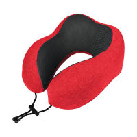 EasySpeed Almohada Cervical de Cuello Ergonómico 26x28x13 CM Forma U Para Viaje Coche Avión Tren Transpirable Rojo Rosa Verde - details 1