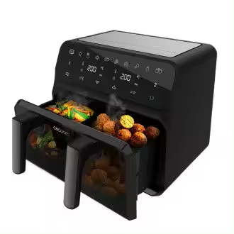 CECOTEC 04986 Freidora eléctrica dietética de 9 L con temperatura dual y panel táctil multifunción Cecofry Advance 9000 Window - 1