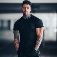 Camiseta De Algodón Para Hombre 2024 Estilo Casual Manga Corta Fitness Bodybuilding Camiseta De Entrenamiento Verano - details 4