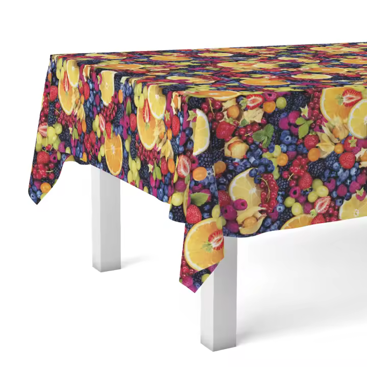 Mantel Hule Frutas Valentia Home | Estampado Antimanchas | Repelente de Agua | Protección Mesa - 1