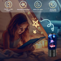 Lámpara De Jalea Recargable Decorativa Para Acuario Luz Nocturna Para El Hogar Y La Oficina Cambio De Color De Jalea Lámpara - details 1