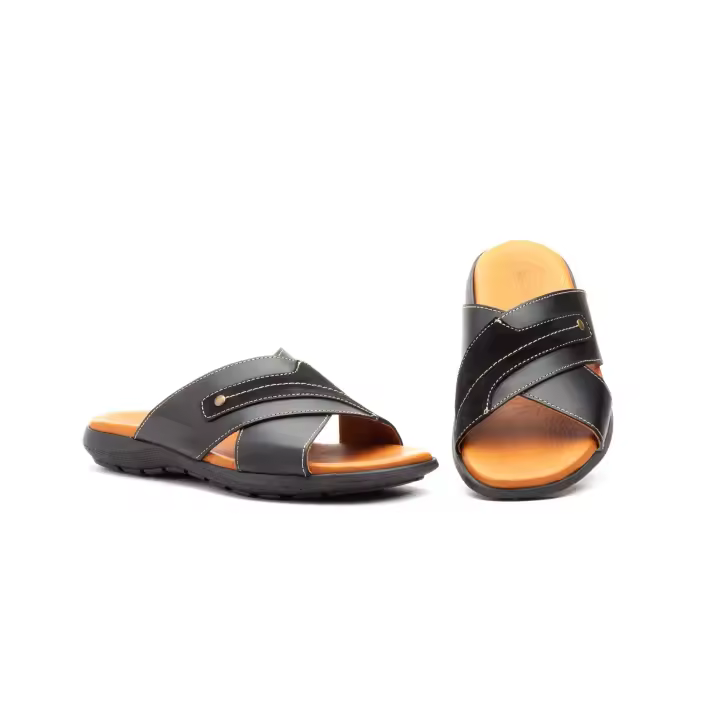 BABANOR®️ GALALON, Sandalias De Hombre, 100% Piel, A temporal, Duraderos, Flexibles, Ligeros | Tendencia, Uso paseo por la playa, Uso Diario, Transpira, Pala cruzada, Plantilla Acolchada de cuero - 1