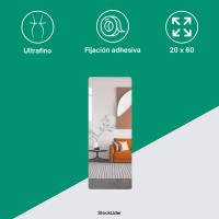 Pack de 2 Espejos Adhesivo Flexible Rectangular 20×60cm, Redondo 30x30cm o Cuadrado 30x40cm – Ultrafino, Seguro y Fácil de Instalar sin Taladros – Espejo de Acrílico irrompible para Dormitorio, Baño, Pasillo, Armario o Puerta – Diseño Moderno y Elegante - details 3