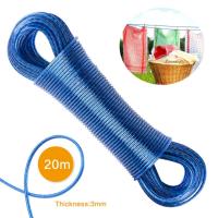 Línea De Secado De Ropa De 20M Con Núcleo De Acero Fuerte Y Gruesa Para Interiores Y Exteriores Jardín Viajes Colores Disponibles: Azul - details 2
