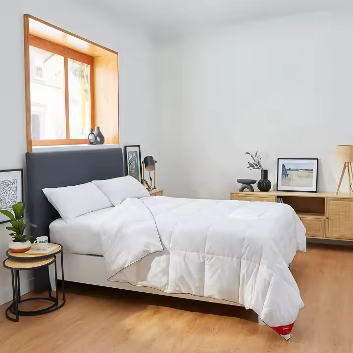 PIKOLIN HOME - Edredón Nórdico 96% Plumón de Oca 220gr para Otoño e Invierno, Transpirable, Extra Suave, Tejido de Algodón Natural, Ideal para Temperaturas Medias y Frías - 1