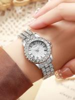 Reloj De Cuarzo Para Mujer Marca Popular Moda Casual Pulsera De Acero Inoxidable Con Marcadores Arábigos Resistente Al Agua - details 6