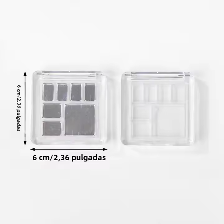 Caja Vacia De Sombras De Ojos Recargable Contenedor Para Labial Y Rubor DIY Tray De Polvo Maquillaje De ABS Material - 1