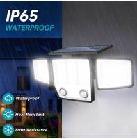 Luces Solares Al Aire Libre Con Sensor De Movimiento IP65 Impermeables 152/236 LED Super Brillantes Con 2 Sensores Luces De Inundación Solar Para Exterior - details 6
