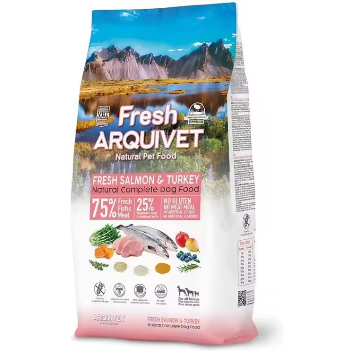 Arquivet Fresh Salmon & Turkey para Perros  Pienso Semihúmedo para Perros - 1