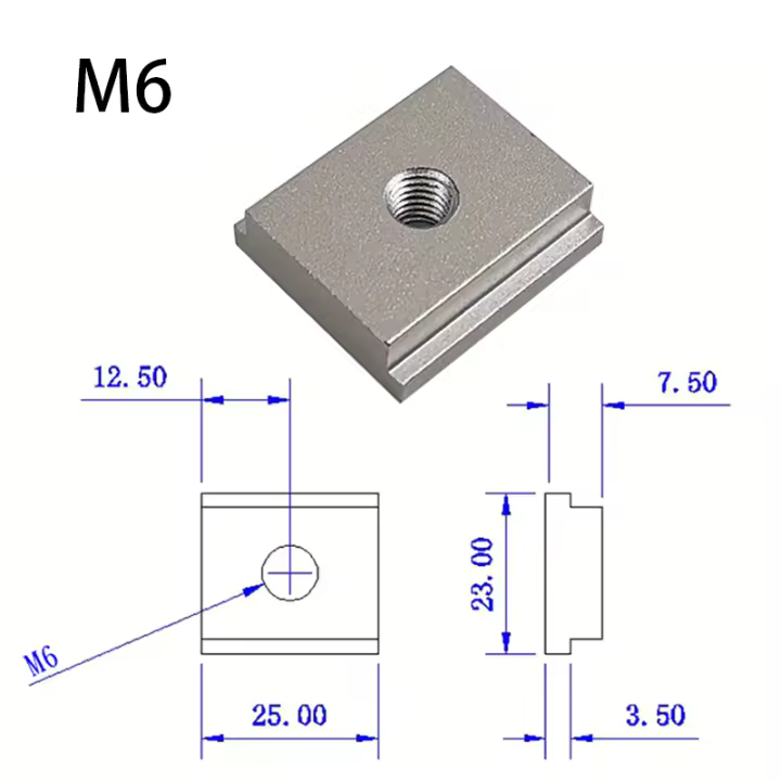 Barra De Miter Deslizadora Para Torno De Mesa Herramienta De Carpintería Aluminio Aleación Ranura T Fija Con Tornillos M6/M8T - 1