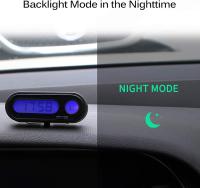 Termómetro del Reloj del coche,Reloj del termómetro de la decoración interior del coche de la pantalla LED,Reloj del tablero de instrumentos del coche 2 en 1,LED de moda ajustable - details 1