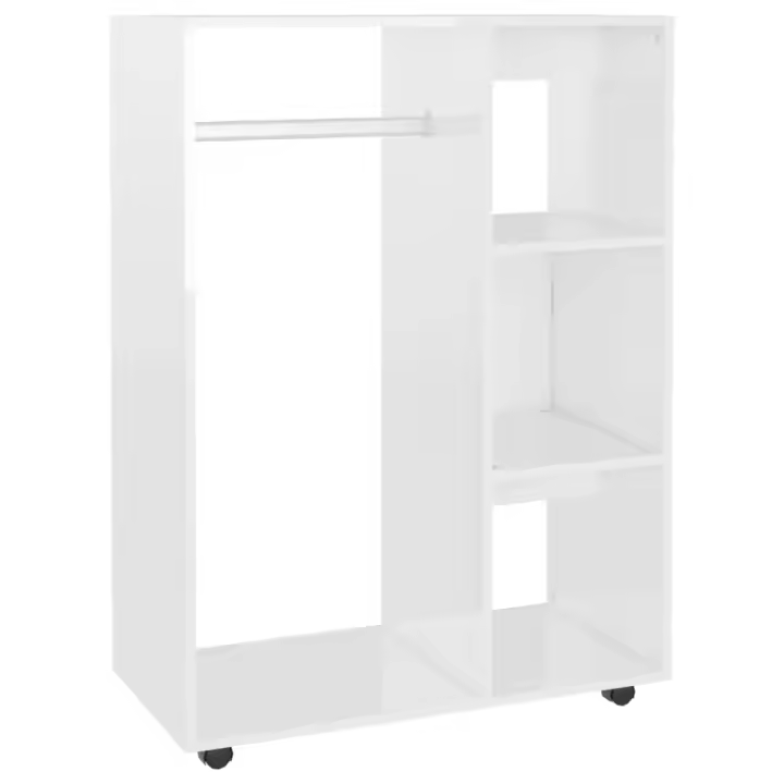 Armaro de Madera contrachapada Blanco Brillo 80x40x110 cm - 1