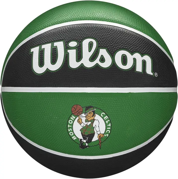 Wilson Balón de Baloncesto Boston Celtics, NBA TEAM TRIBUTE, Exterior, Caucho, Tamaño 7, Pelota Basket, Entrenamiento Partidos - 1