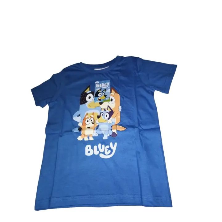 Camiseta infantil Niños Bluey Azul 100% Algodón - Tallas 3-8 Años - Alta Calidad Moose Toys - regalo para niño - 1