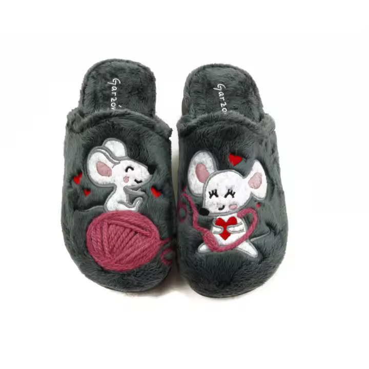 Garzón mod. 2810.275 zapatilla casa para mujer en lana acrílica, sin cordones - 1