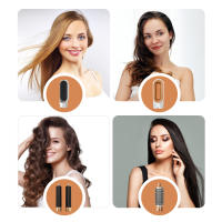 Peine secador de pelo multicolor Chin en uno peine de Aire Caliente rizador de múltiples rizador Dorado y Blanco SY - details 2
