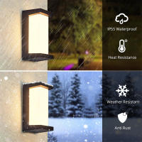 Lámpara De Pared LED Con Sensor De Movimiento AC85-265V ABS Impermeable Luz De Interior Y Exterior Para Iluminación De Pasillos En El Hogar - details 2