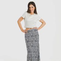 Tramas+ Falda Midi de Viscosa con Cintura Alta, Ajuste Confortable y Estilo Casual - Perfecta para el Día a Día - details 0