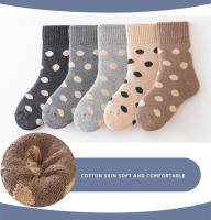 5 Pares De Calcetines Para Niñas Con Puntos Y Oso Terciopelo Cálidos Y Suaves Para Niños Y Niñas De 3 a 12 Años Calcetines De Tele Para Invierno - details 2
