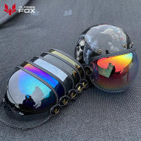 Visera Universal Para Casco Motocicleta 3/4 Pantalla Bulbosa Antigolpes Vintage Lente De Visera Windproof Para Motocicleta - details 11