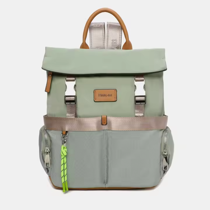 Binnari Project mod. 20632 - Mochila con piezas en diferentes tonos y cierre de vuelta con click - 1