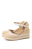 Alpargatas de cuña de espartos con plataforma con pulsera ajustable y diseño trenzado, ideales para un look boho chic en verano  cómodo, fresco y versátil, perfecto para cualquier ocasión Mynzi - details 1