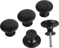 16 Pomos para Armario, Pomos Vintage para cajón, Tirador para Puerta de Cajón de 30mm, Pomo Redondo para muebles, Pomos para Puertas, Tiradores para muebles de Cocina, Mesitas de Noche (Negro) - details 3