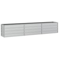 vidaXL Arriate de acero galvanizado plateado Dimensiones 160 x 80 x 77 cm,  100 x 100 x 77 cm,  100 x 100 x 45 cm y mas - details 8