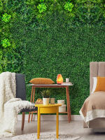1PC Panel De Decoración De Pared Con Hierba Artificial Verde Plástica Falsa Hoja De Árbol Para Jardín Jardín Decoración De Hogar - details 6