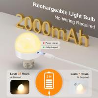 2PCS Bombilla LED RGB Recargable E27 Con Imán Y Control Remoto 5 Modos Timer Carga USB 2200mAh Para Iluminación Diaria En Cocina Comedor Dormitorio Estudio Baño - details 11