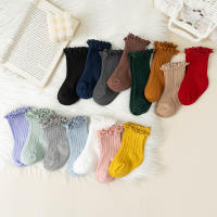Calcetines Cortos Para Niñas Con Volante Y Flores En Algodón Suave Para Escolares De 0-8 Años Calcetines De Uniforme Para Niños Estilo Lindo Y Cómodo Para Todas Las Estaciones - details 3