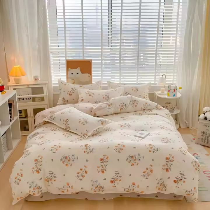 Juego de Funda Nórdica 4 Piezas de Algodón Alta Calidad Juego de Ropa de Cama- Dibujo Elegante - Varios Tamaños Disponibles - 1