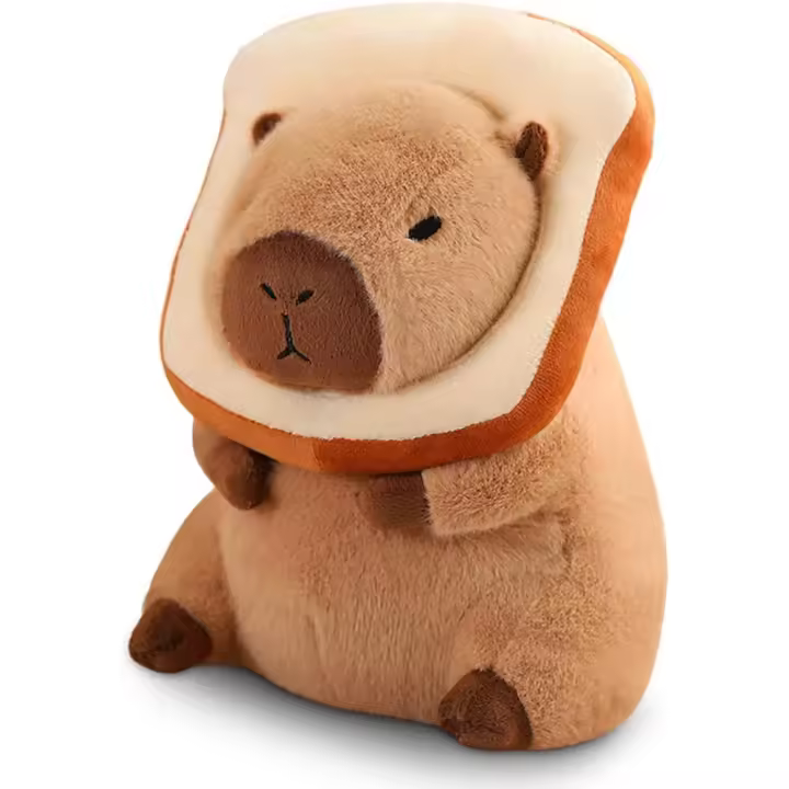 Juguetes de peluche de capibara, linda almohada de peluche de capibara de 30 cm, regalo de Pascua para el día de San Valentín, adecuado para niños y niñas (capibara tostado de 30 cm). - 1