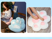 Cojín De Plush De Gato Lindo 70cm Forma De Corazón Y Tatami Relleno De Peluche Suave Regalo Kawaii Para Decoración Del Hogar - details 2