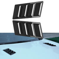 2 Pcs Tapa De Ventilación Para Parachoques De Coche En Negro Accesorios Exteriores Universal Para La Mayoría De Los Coches Material ABS Izquierdo Derecho - details 0
