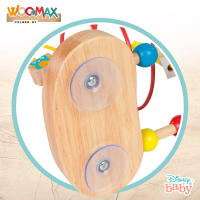 WOOMAX - Laberinto de madera Disney Baby 3D 18,5 cm, recorrido de cuentas, Mickey y Minnie, juguete educativo, juega y aprende, juego para bebés +18 meses - details 1
