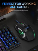 Ratón De Juego X8 Mecánico Con Cable 7 Botones Ergonómico RGB Retroiluminado USB 800/1200/1600/3200 Dpi Con Botón De Ajuste De DPI - details 1