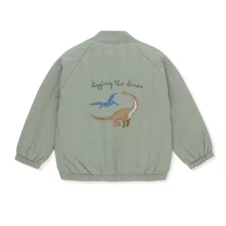 Abrigo De Algodón Grueso Para Niñas 1-6Años Ropa De Invierno Caliente Y Moda Cierre De Cremallera Estilo O-Neck Talla Verdadera - 1