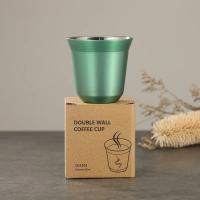 Taza De Café Expresso De Acero Inoxidable De Doble Capa 80ml Con Tapa Isolante Para Nespresso Pixie Taza Termo De Forma Lindo Para Capsula - details 3
