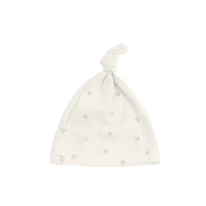 Gorro Pure bebé con nudo Animal Friends Bamboom - 1