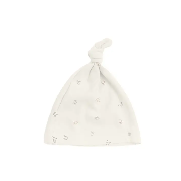 Gorro Pure bebé con nudo Animal Friends Bamboom - 1