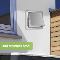 Cubierta De Ventilador De Secadora De 4 Pulgadas Con 4 Aros De Tornillo 304 Acero Inoxidable Cubierta De Exhausto Para Exterior Resistente Al Clima - details 1