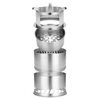 Estufa De Madera Portátil Para Exteriores Acero Inoxidable Desmontable Antigolpes Para Camping Caminatas Picnics Cocina - details 3
