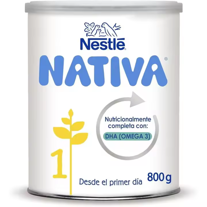 Leche en Polvo para lactantes Nestlé Nativa 1 800g para Bebés desde el primer día - 1
