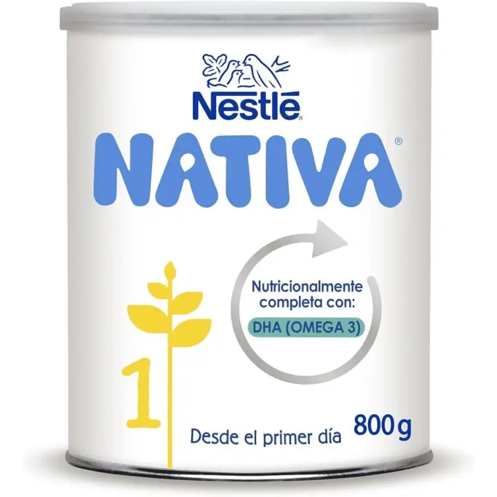 Leche en Polvo para lactantes Nestlé Nativa 1 800g para Bebés desde el primer día - 1