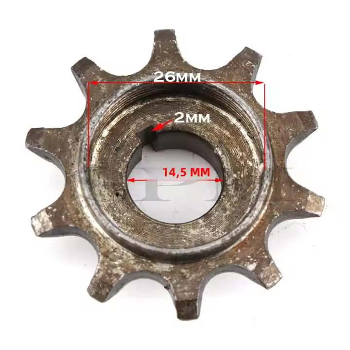 Kit De Montaje De Cadena Trasera Para Bicicleta Motocicleta 44 Dientes Apto Para 49cc 66cc 80cc Metal Con Almohadillas De Goma - 1
